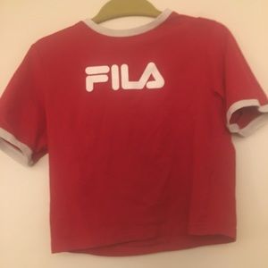 Red FILA shirt
